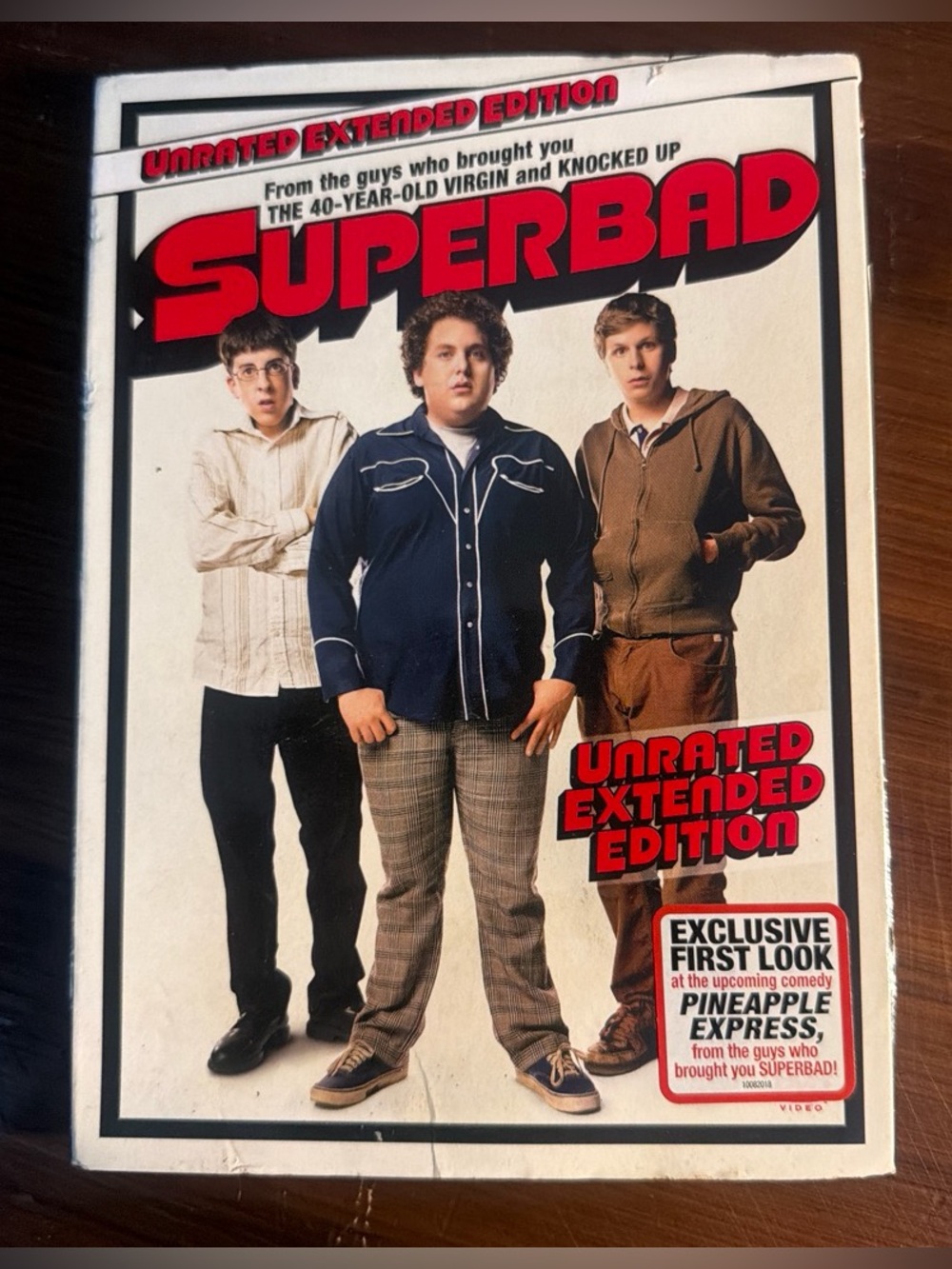 Excellant Superbad Unrated Extended Edition DVD - Red & White Cover